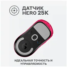 Logitech Беспроводная игровая мышь Logitech G Pro X Superlight, пурпурный мышки
