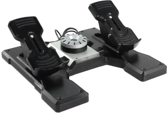 Джойстик Logitech G Saitek PRO Flight Rudder Pedals педали управления рулём и ножным тормозом для авиасимуляторов