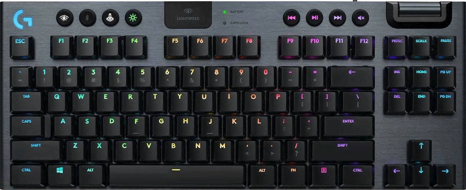 Logitech G Игровая клавиатура беспроводная G915 TKL, (GL Clicky Blue), Русская раскладка-0